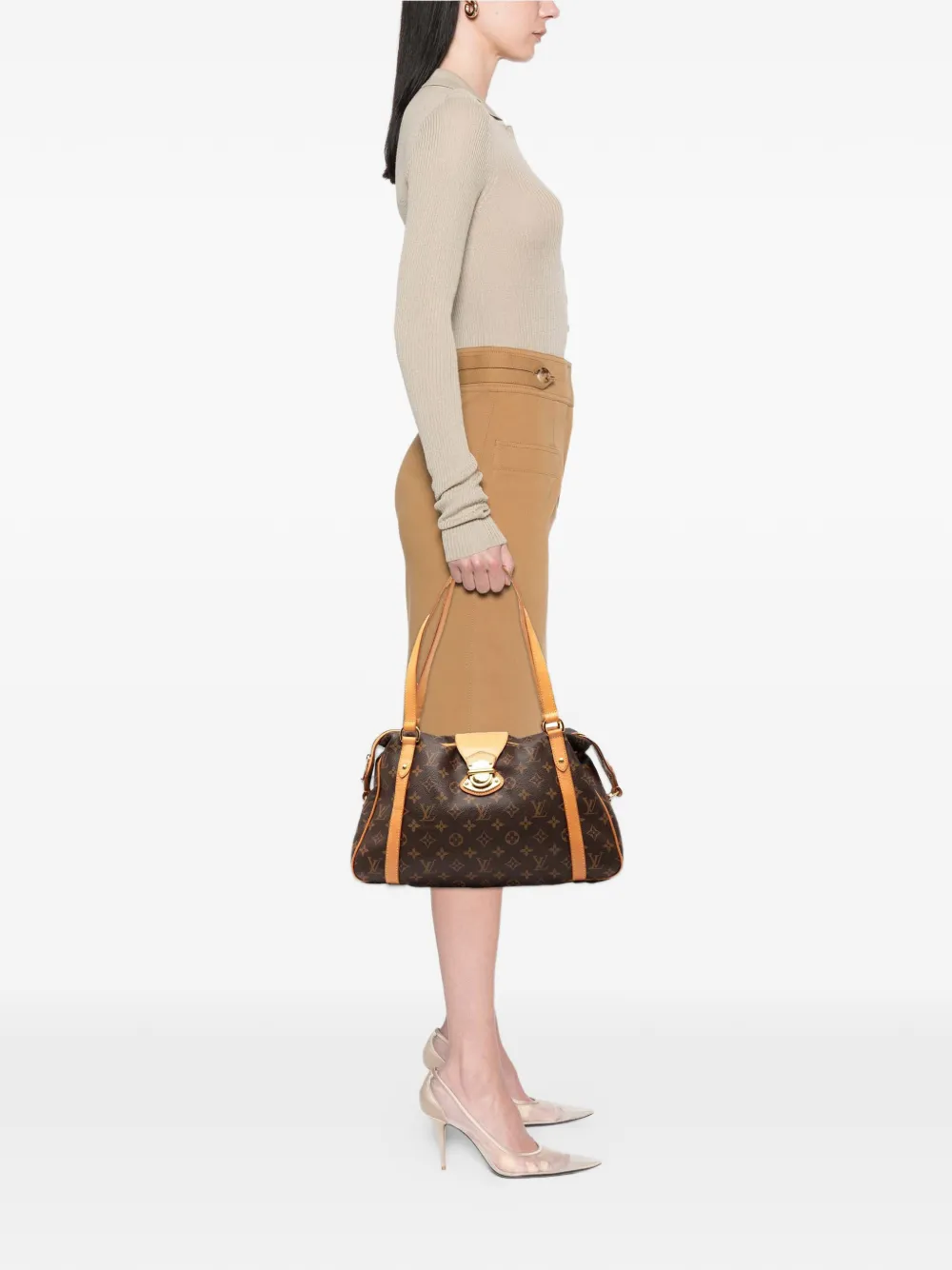 Click to view more detailed imagery on our partner's website Pre-owned Louis Vuitton 2011 Monogram Stresa Pm Shoulder Bag In Brown