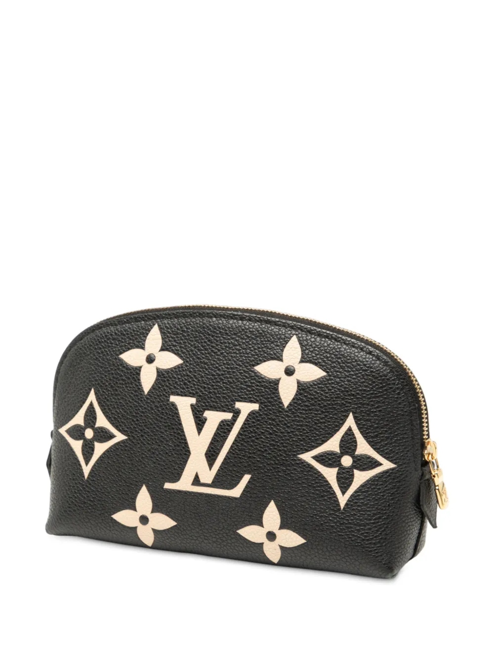 Pre-owned Louis Vuitton 2021-2025 Bicolor Monogram Empreinte Giant Cosmetic Pouch In Black