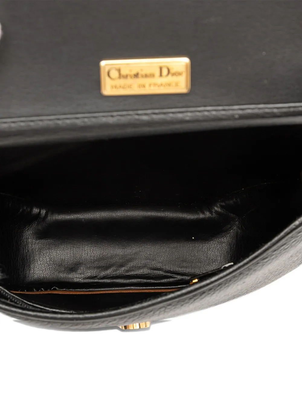DIOR Pre-owned 20th Century Leather Crossbody Bag In Black