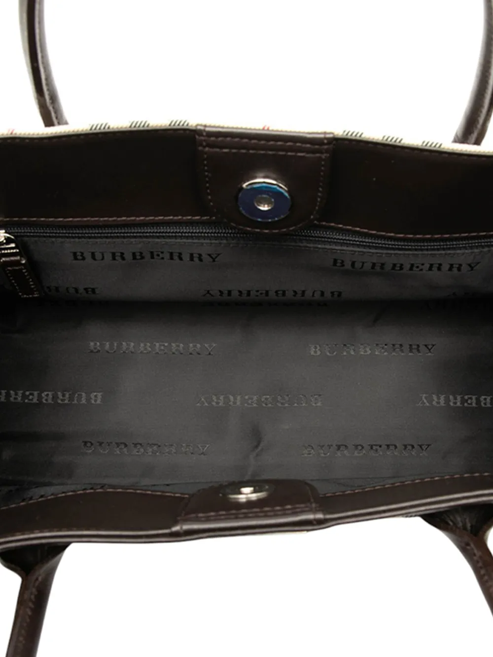 BURBERRY Pre-owned 2000-2017 House Check Canvas Handbag In Brown