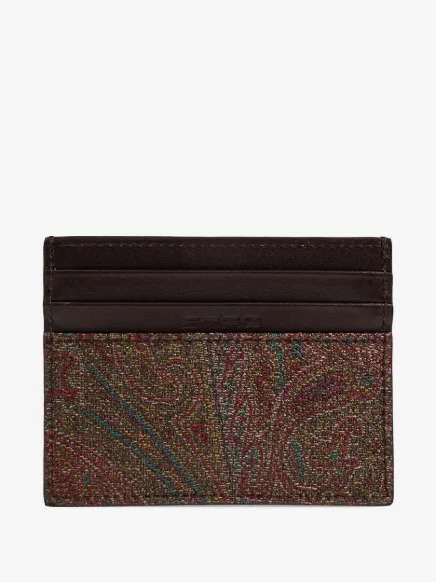 ETRO tarjetero con motivo de cachemira