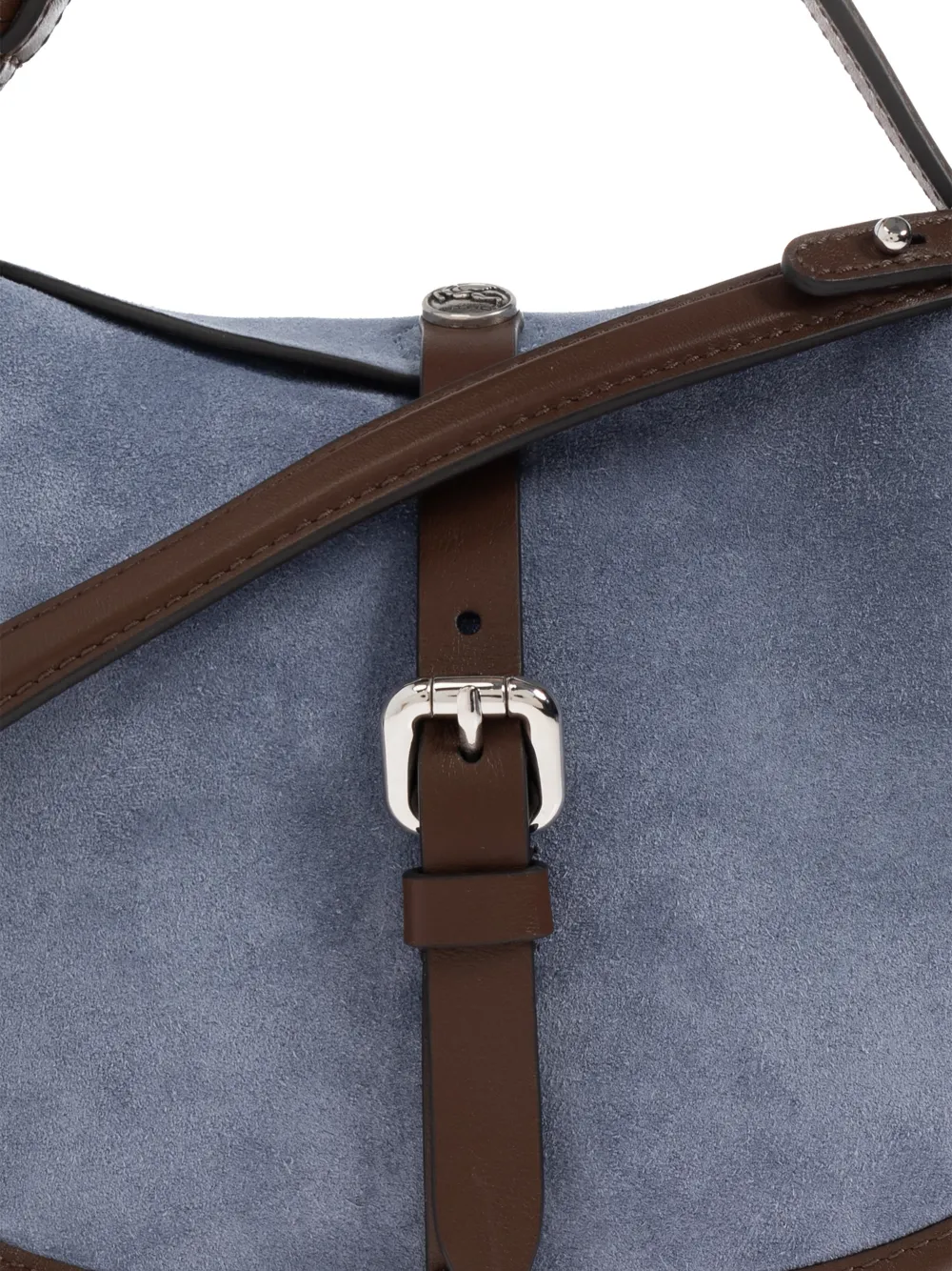 Etro Small Pony Buckle-detail Tote Bag In Blue