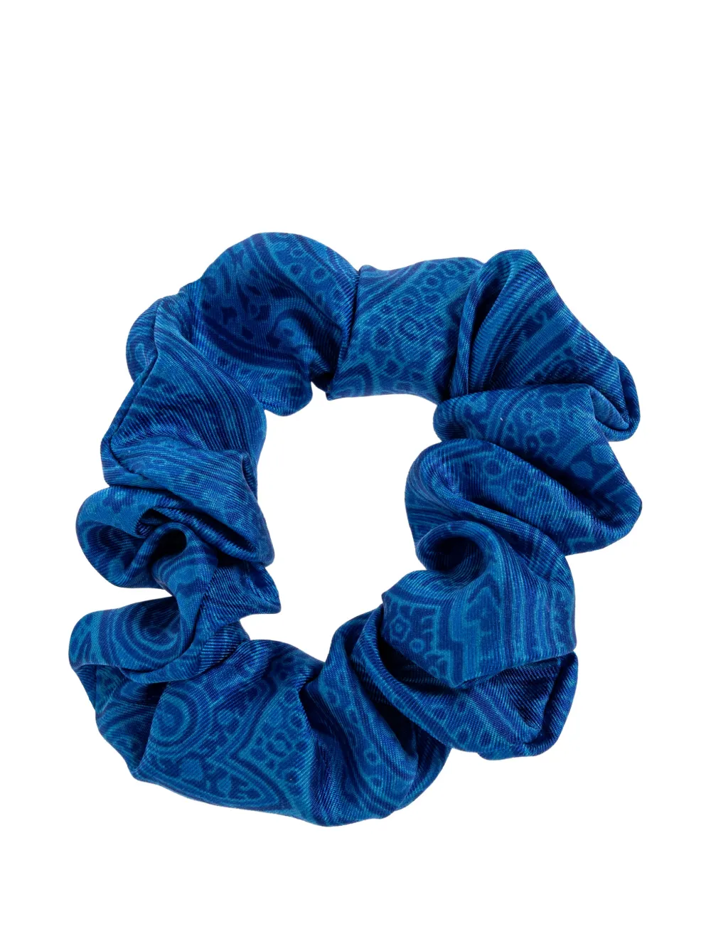 Etro Arnica Paisley-motif Hair Scrunchie In Blue