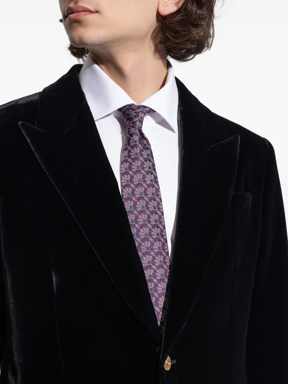 Etro Paisley Printed Tie In Brown
