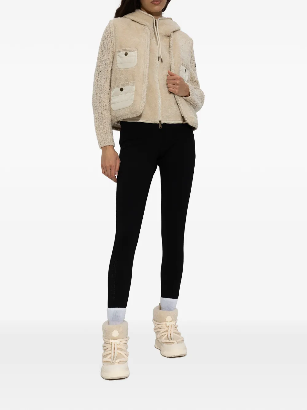 Moncler Altive Mid Drawstring-fastening Snow Boots In Neutral