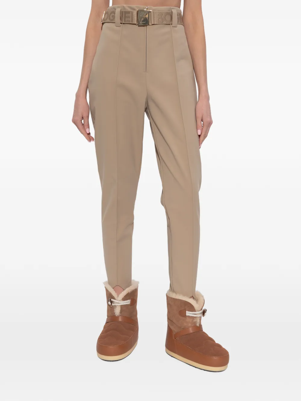 Bogner Belted Ski Trousers In Neutral