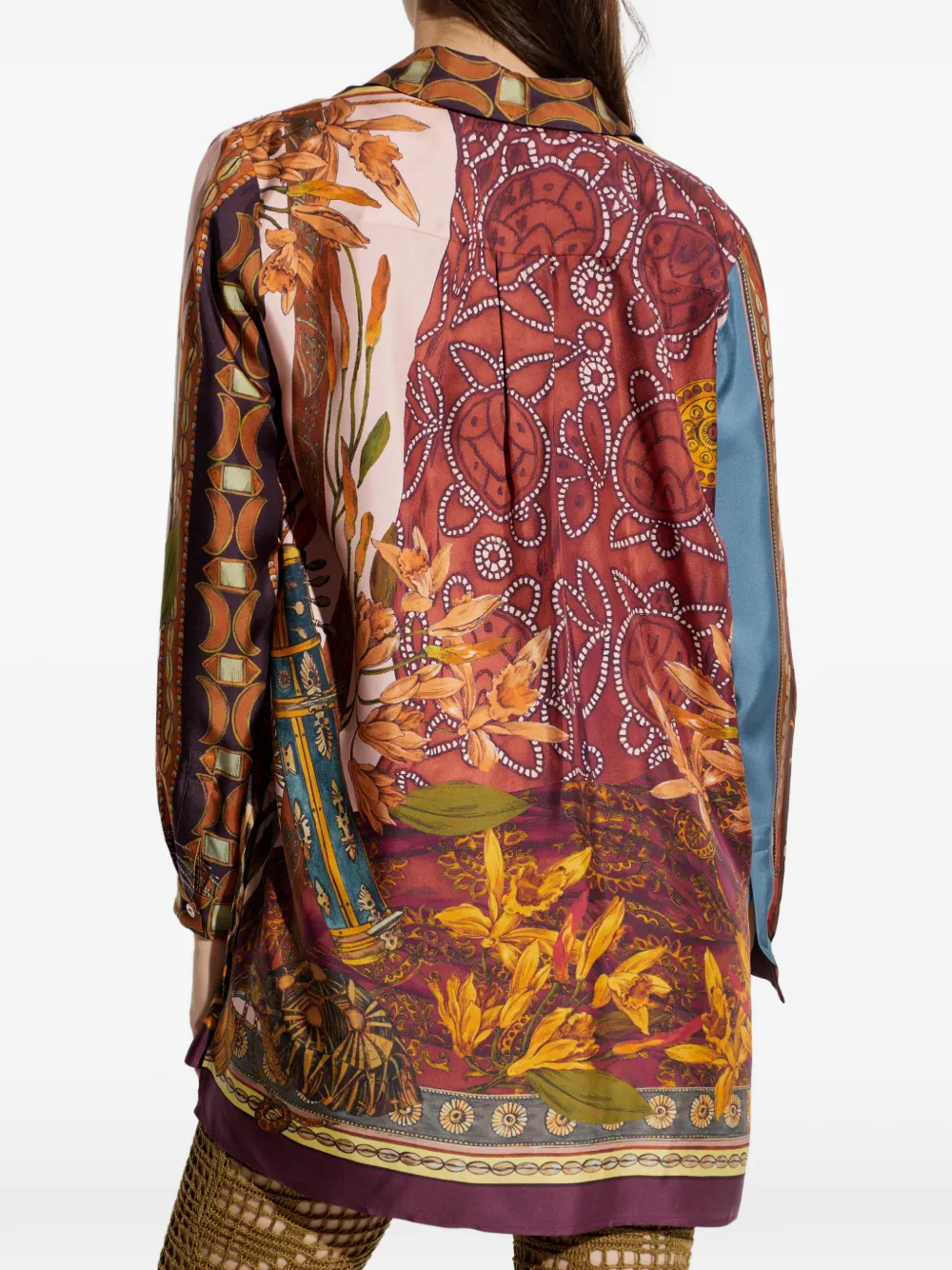 ETRO Blouse met luipaard-print Bruin