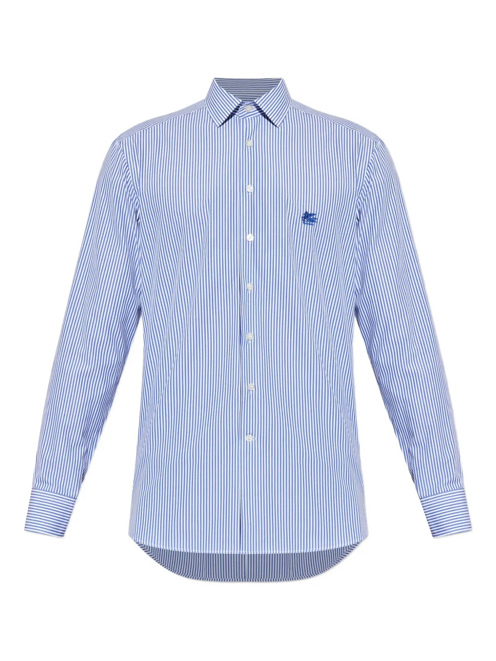 ETRO striped logo-embroidered shirt - Blu