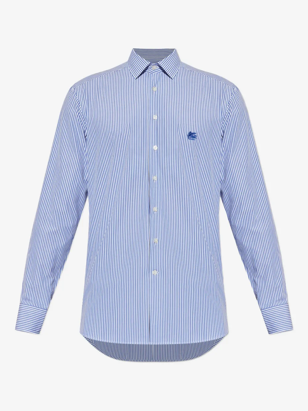 ETRO striped logo-embroidered shirt | Blue | Image 1