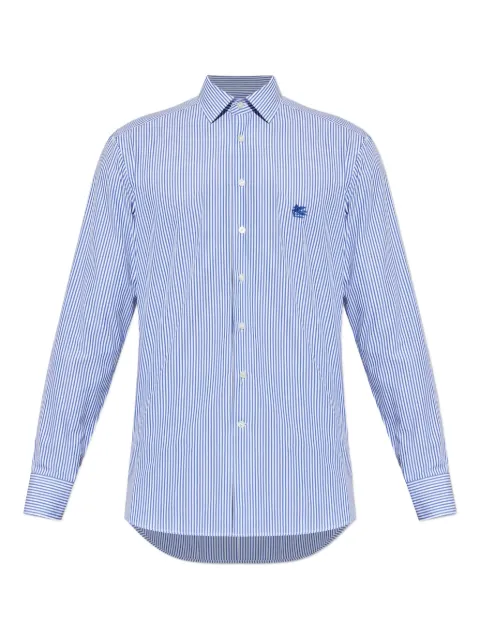 ETRO striped logo-embroidered shirt