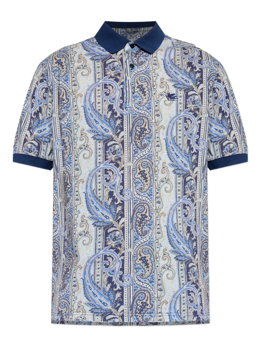ETRO paisley- buttoned polo shirt - Blu