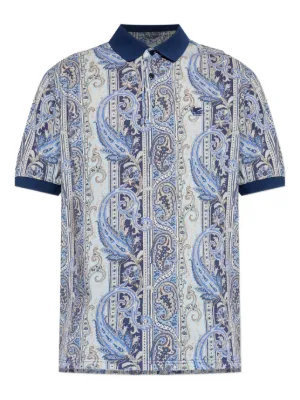 ETRO フローラル ペイズリー ポロシャツ | ブルー | FARFETCH JP