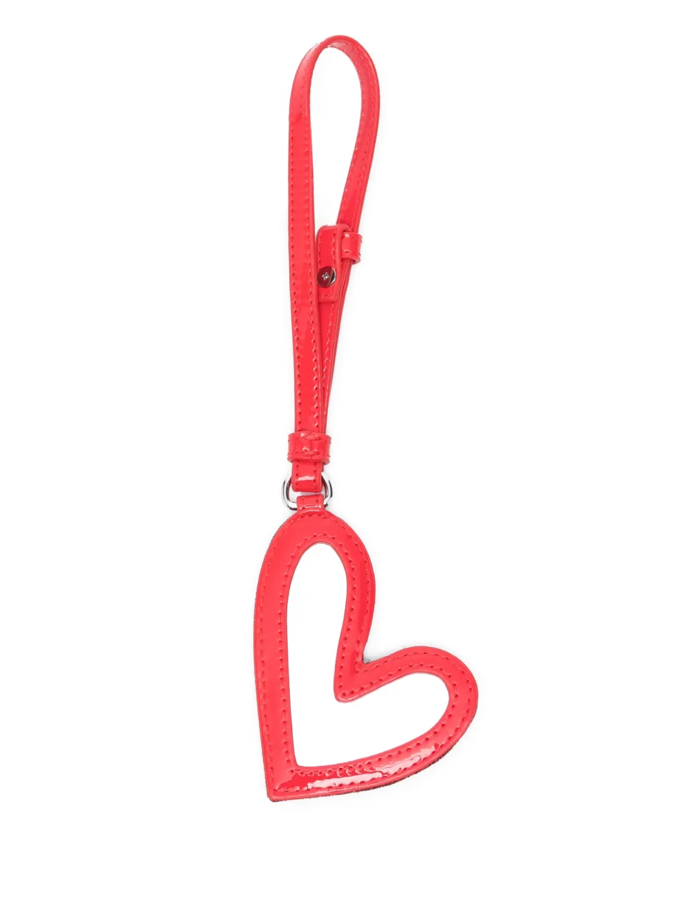 Diesel Play Mirror Heart-logo Charm In Red