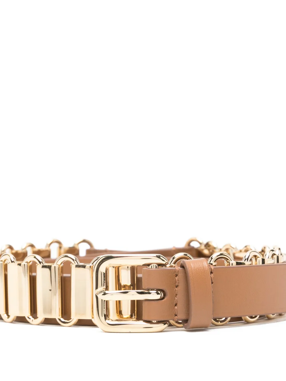 Miu chain-detail buckle belt Bruin