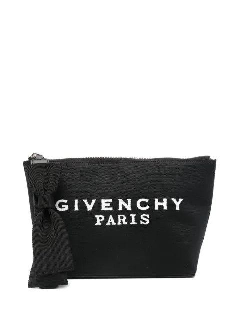 Givenchy bow-detailed logo clutch bag