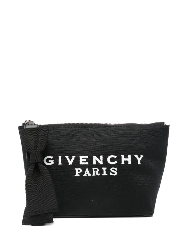 Givenchy Small Pouch in Canvas with Bow in Black