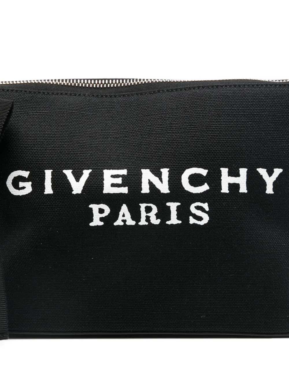Givenchy Bow-detailed Logo Clutch Bag In Black