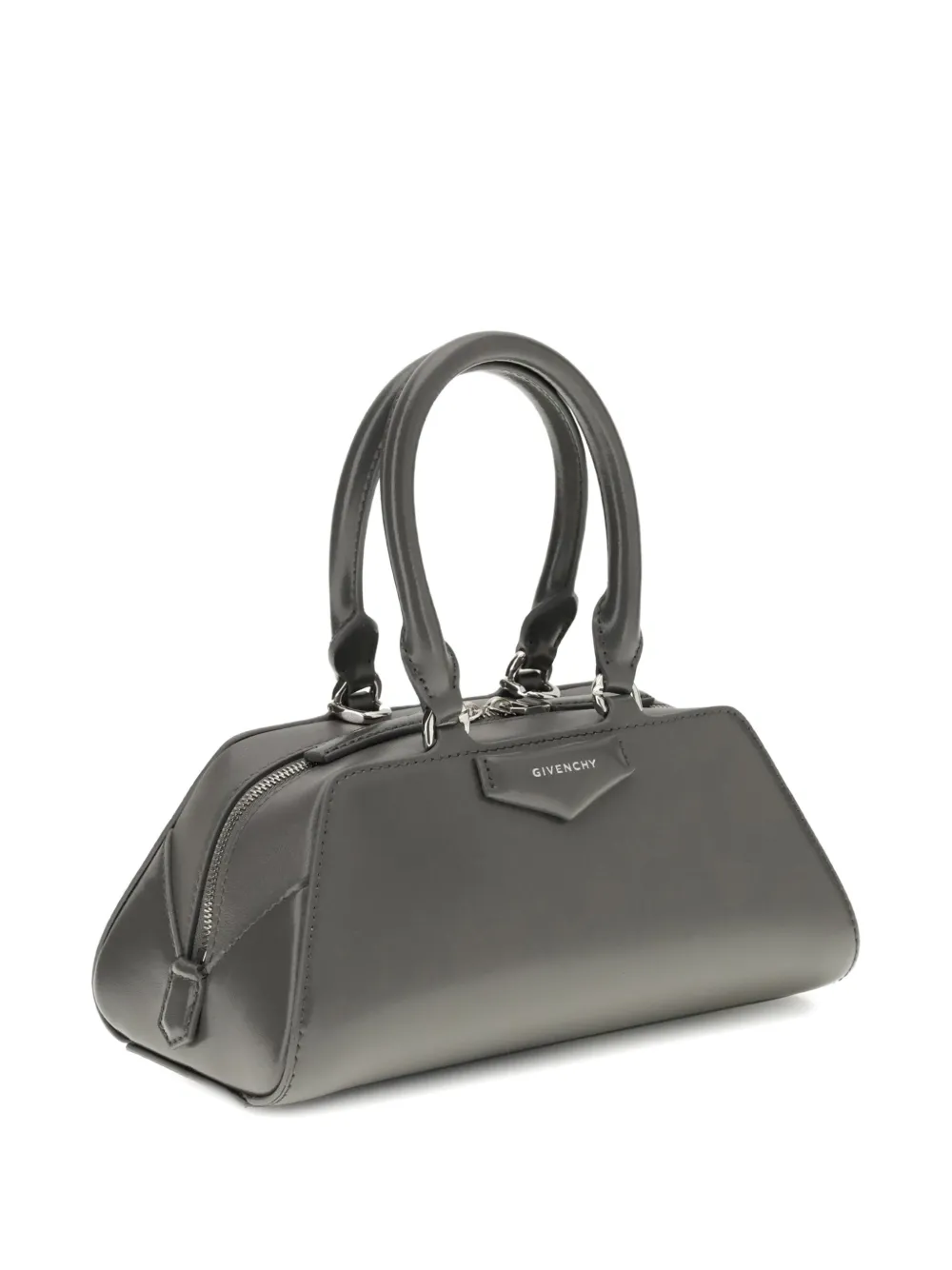 Givenchy Women Antigona East-west Mini Leather Box Handbag In Gray
