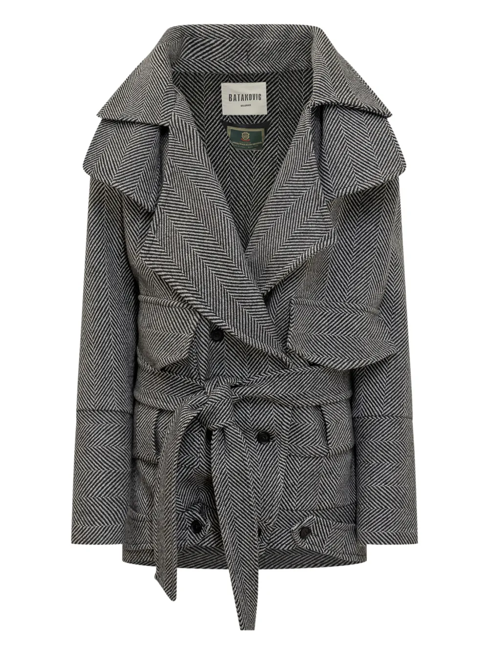 BATAKOVIC Belgrade herringbone jacket | Black | Image 1