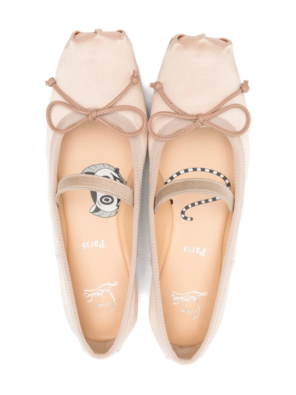 Christian Louboutin Kids bow-detail ballet flats Beige