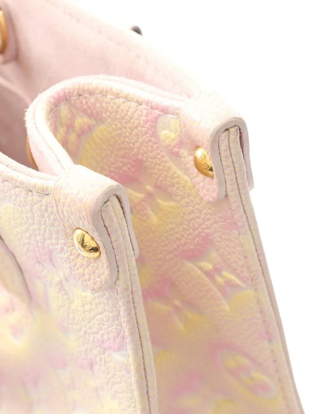 LOUIS VUITTON Pre-owned 2021-2025 Monogram Empreinte Summer Stardust Onthego Pm Satchel In Pink