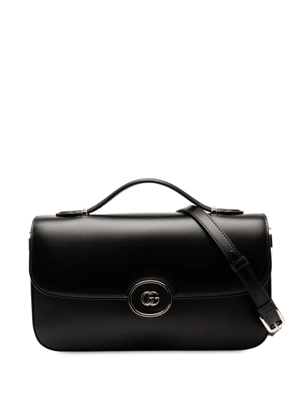 Gucci Pre-Owned 2000-2015 Small Leather Petite GG satchel - ブラック Gucci Pre-Owned 2000-2015 Small Leather Petite GG satchel - ブラック