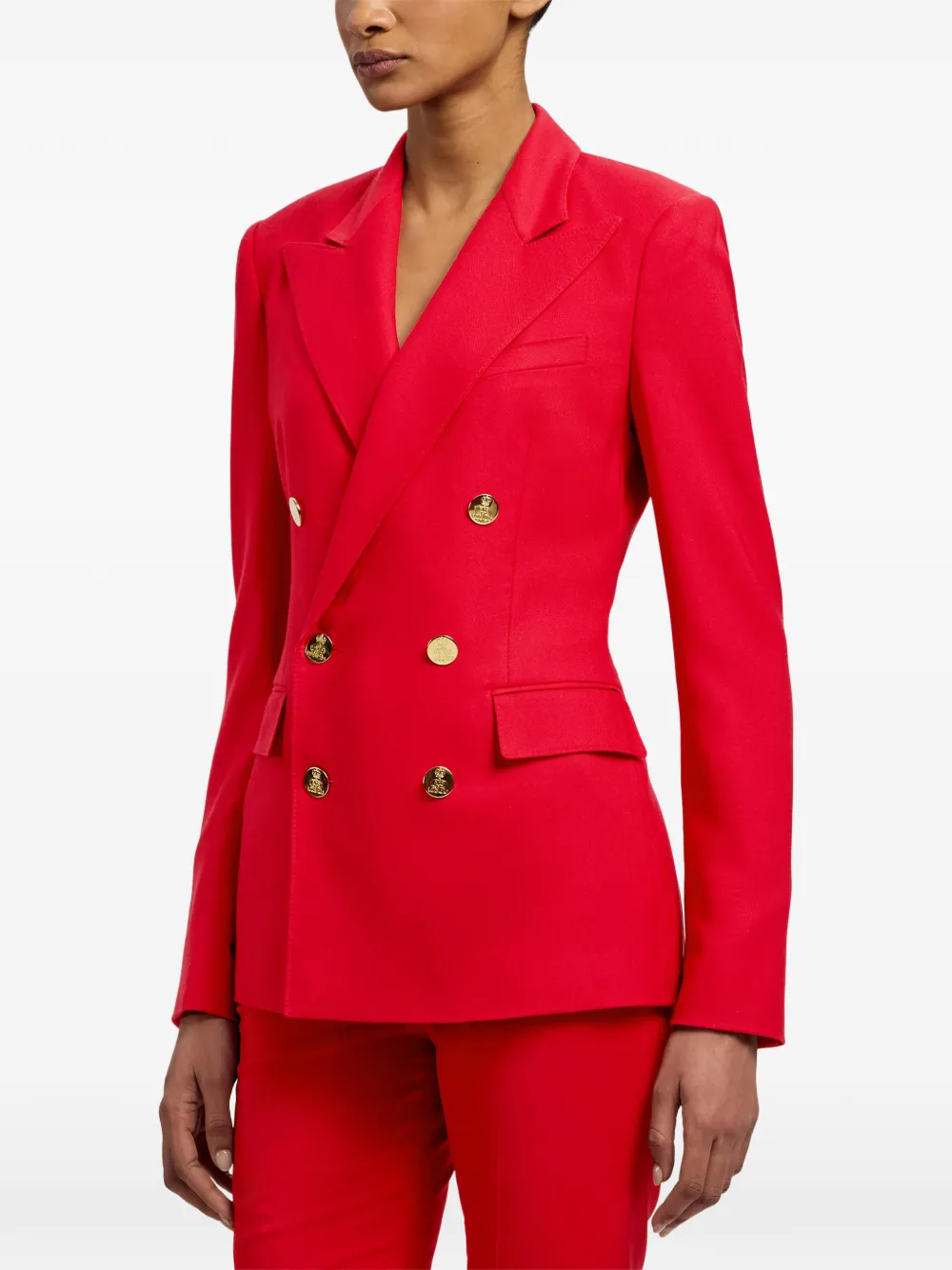 Ralph Lauren Collection Blazer met dubbele rij knopen Rood