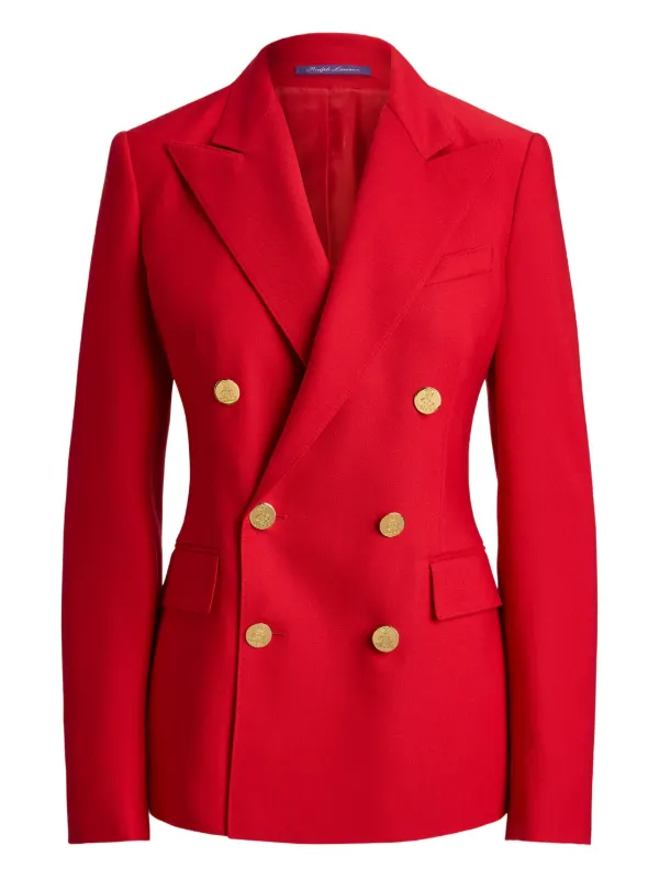 Ralph Lauren Collection Camden Double-breasted Blazer in Red