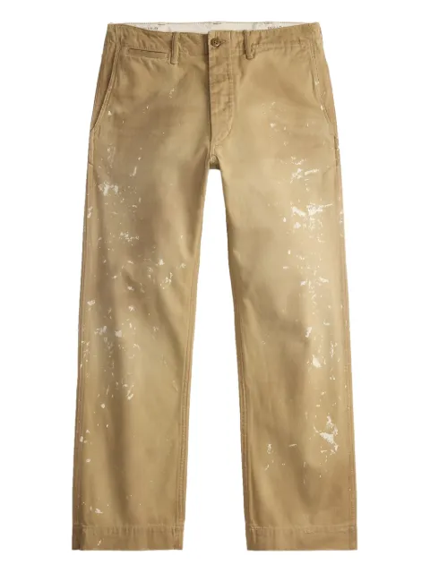 Ralph Lauren RRL paint-splatter cotton trousers