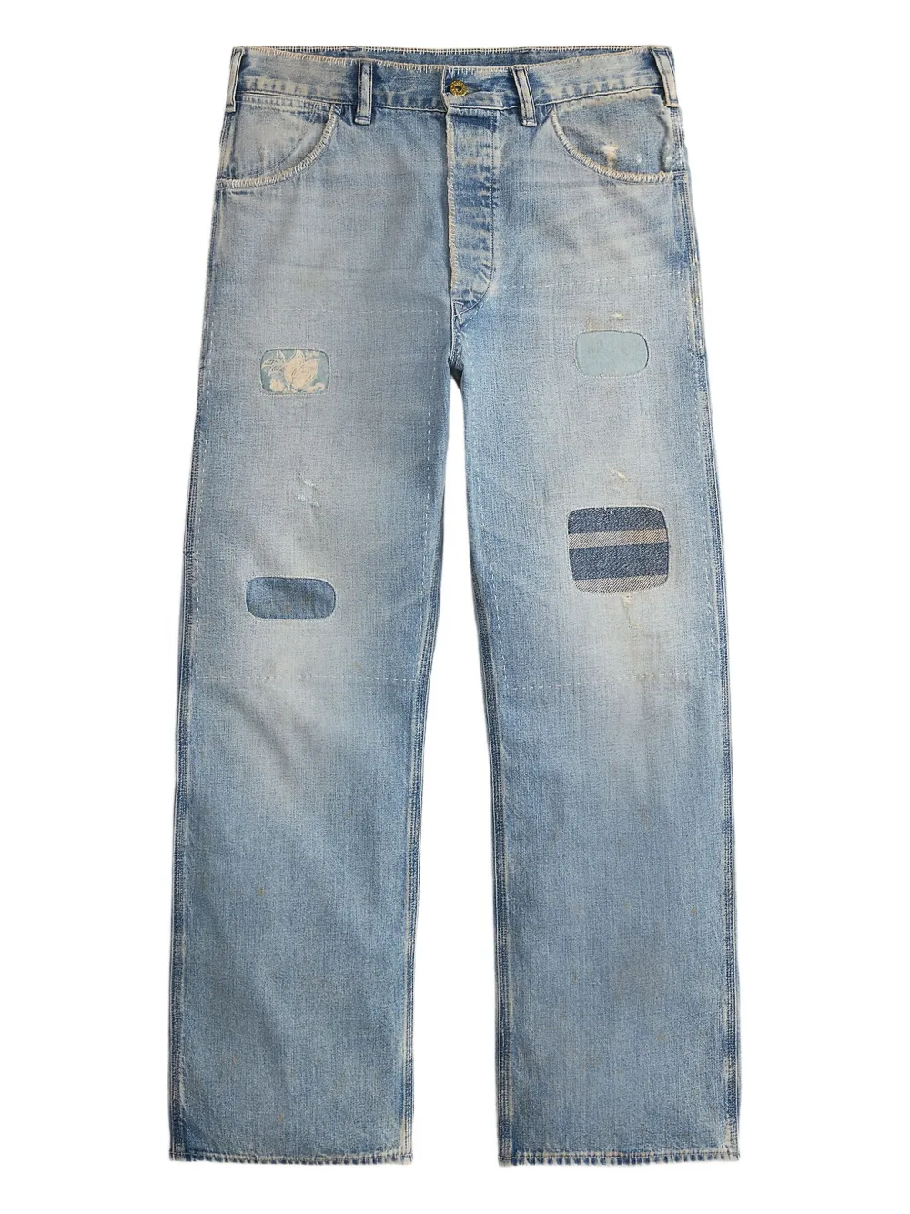 Ralph Lauren RRL Jeans con design patchwork - Blu