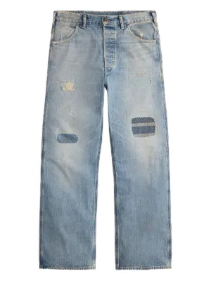 Ralph Lauren RRL ペイント ジーンズ | ブルー | FARFETCH JP