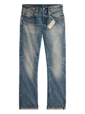 Ralph Lauren RRL Distressed Patchwork Jeans | Blue | FARFETCH
