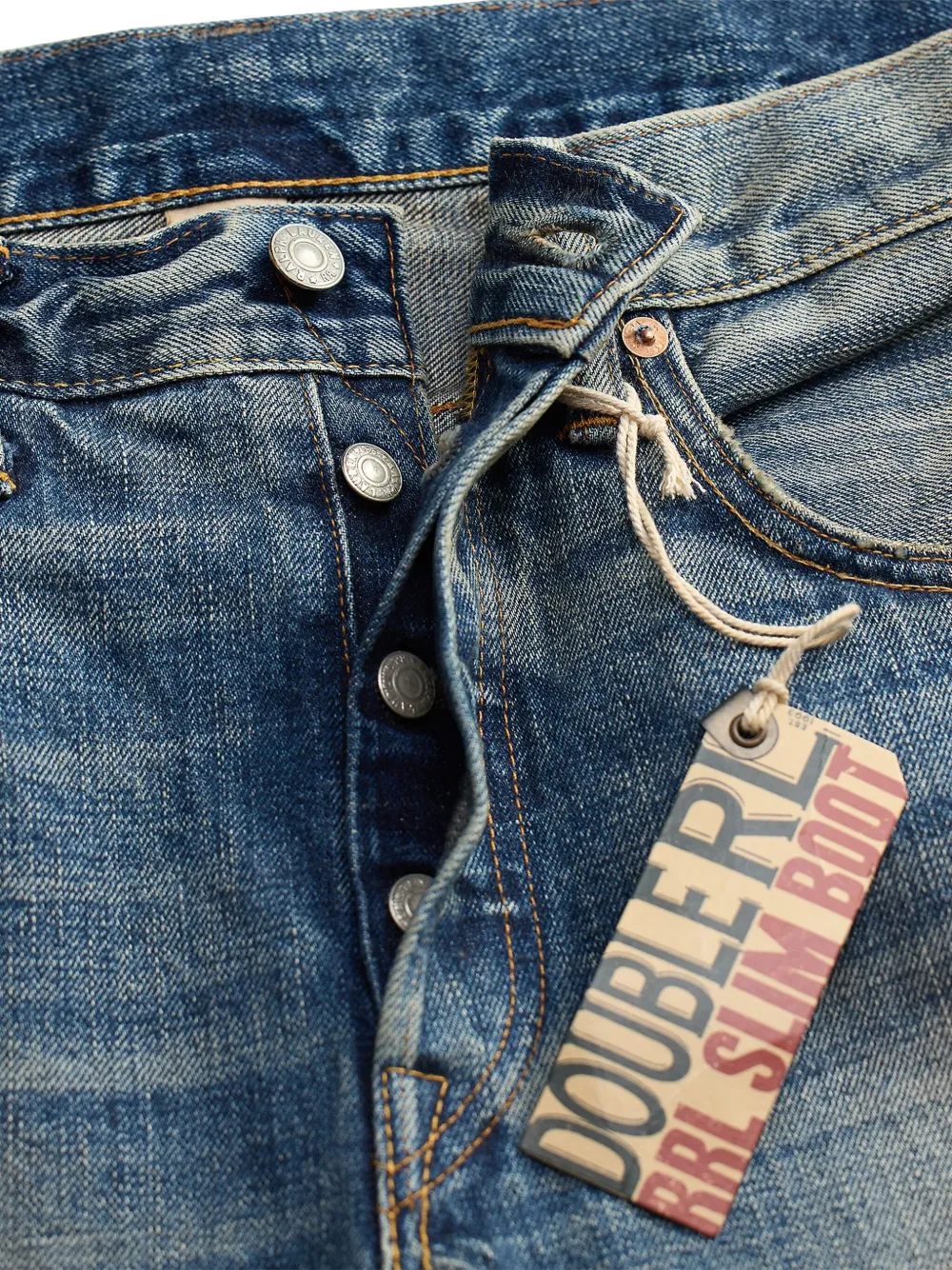 Ralph Lauren RRL Jeans met knoopsluiting Blauw