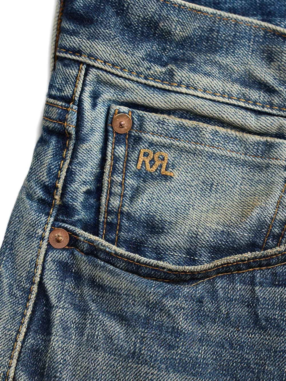 Ralph Lauren RRL Jeans met knoopsluiting Blauw