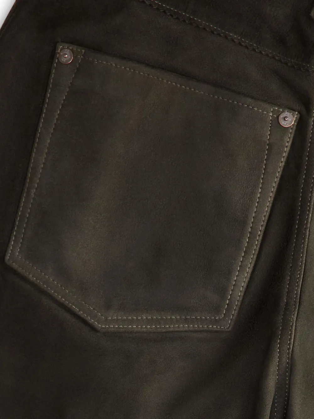 Ralph Lauren RRL Leren broek met franje Zwart