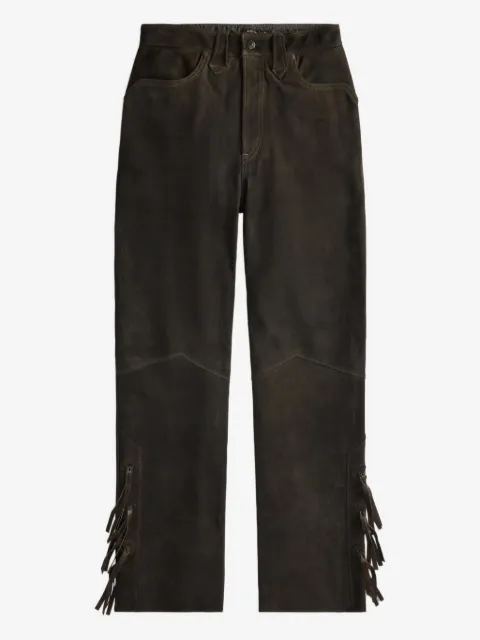 Ralph Lauren RRL pantalon frangé en cuir artificiel
