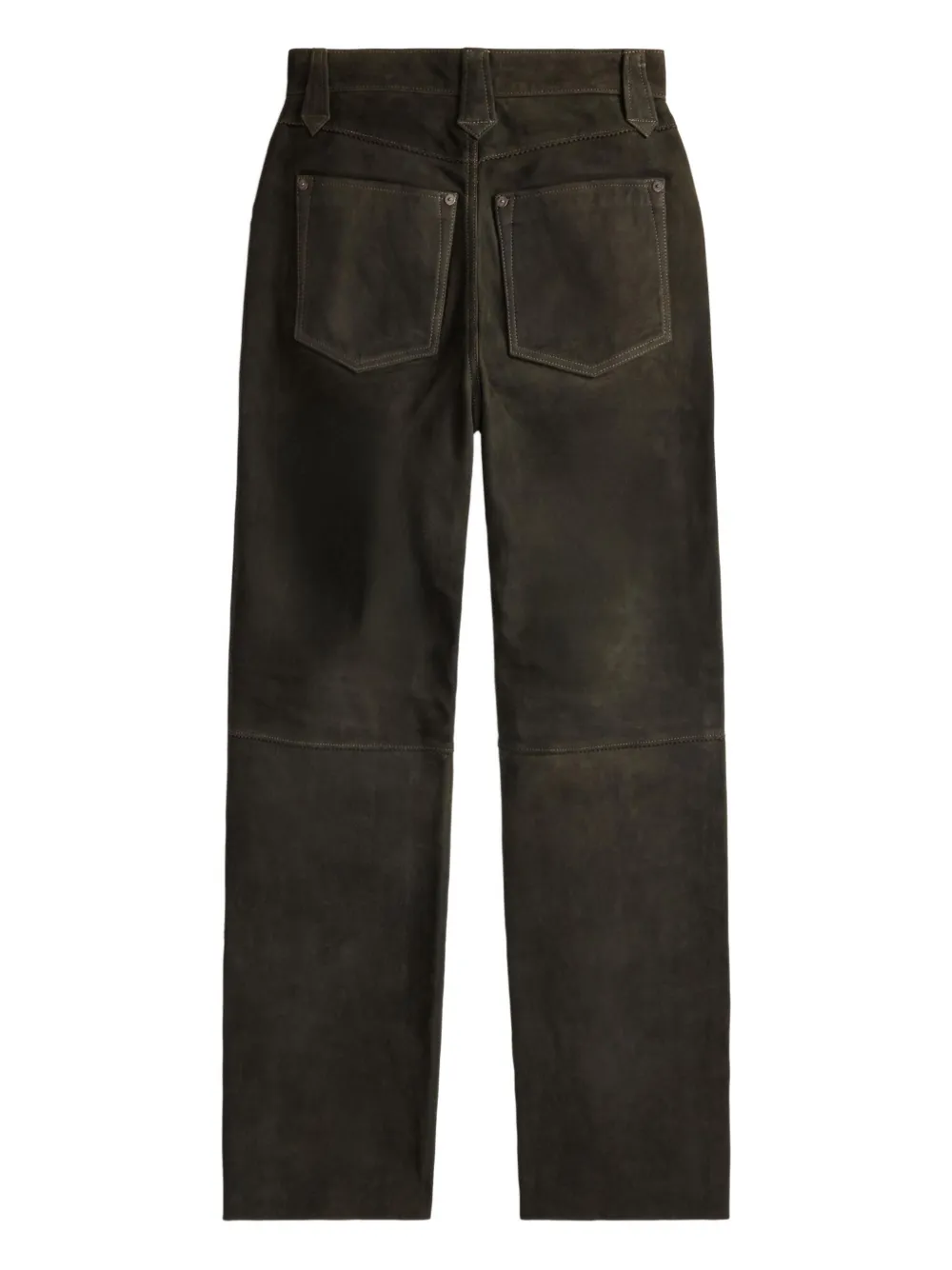Ralph Lauren RRL Leren broek met franje Zwart