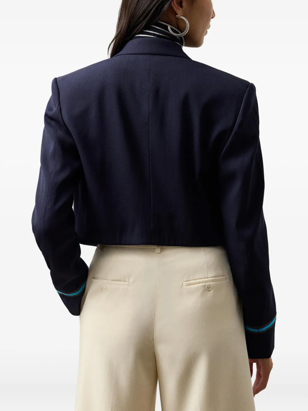 Ralph Lauren Collection Nell cropped blazer Blauw