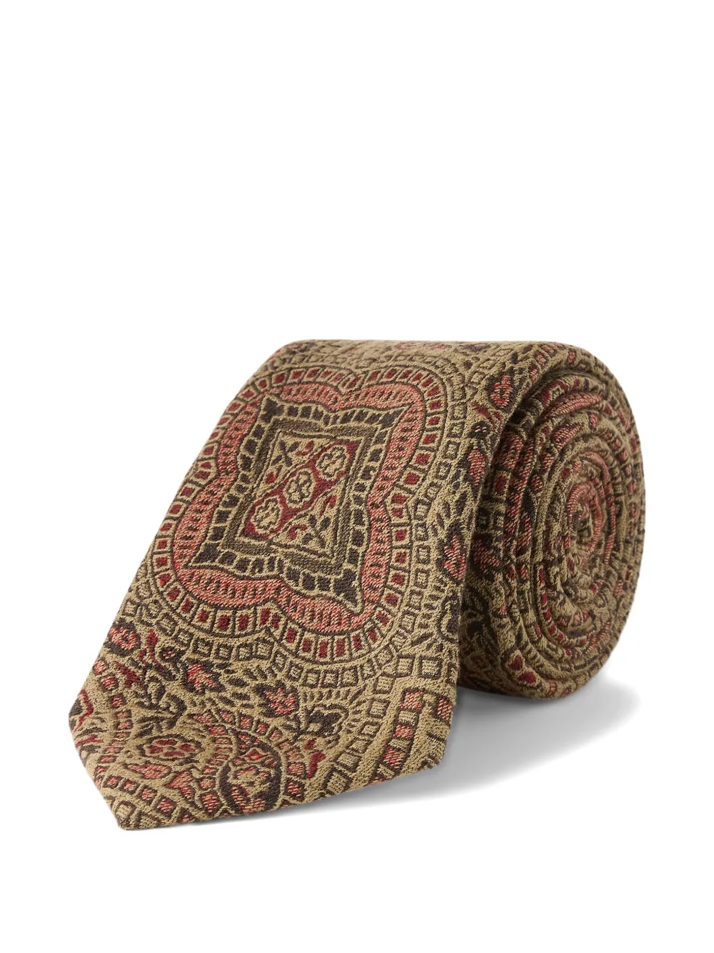  Ralph Lauren Rrl Patterned Tie - Brown 