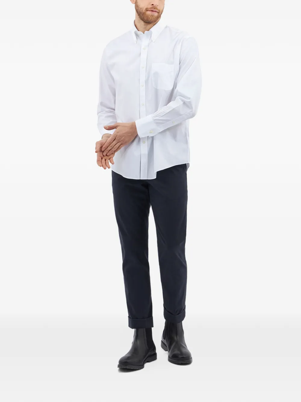 Brooks Brothers Overhemd met button-down kraag Wit