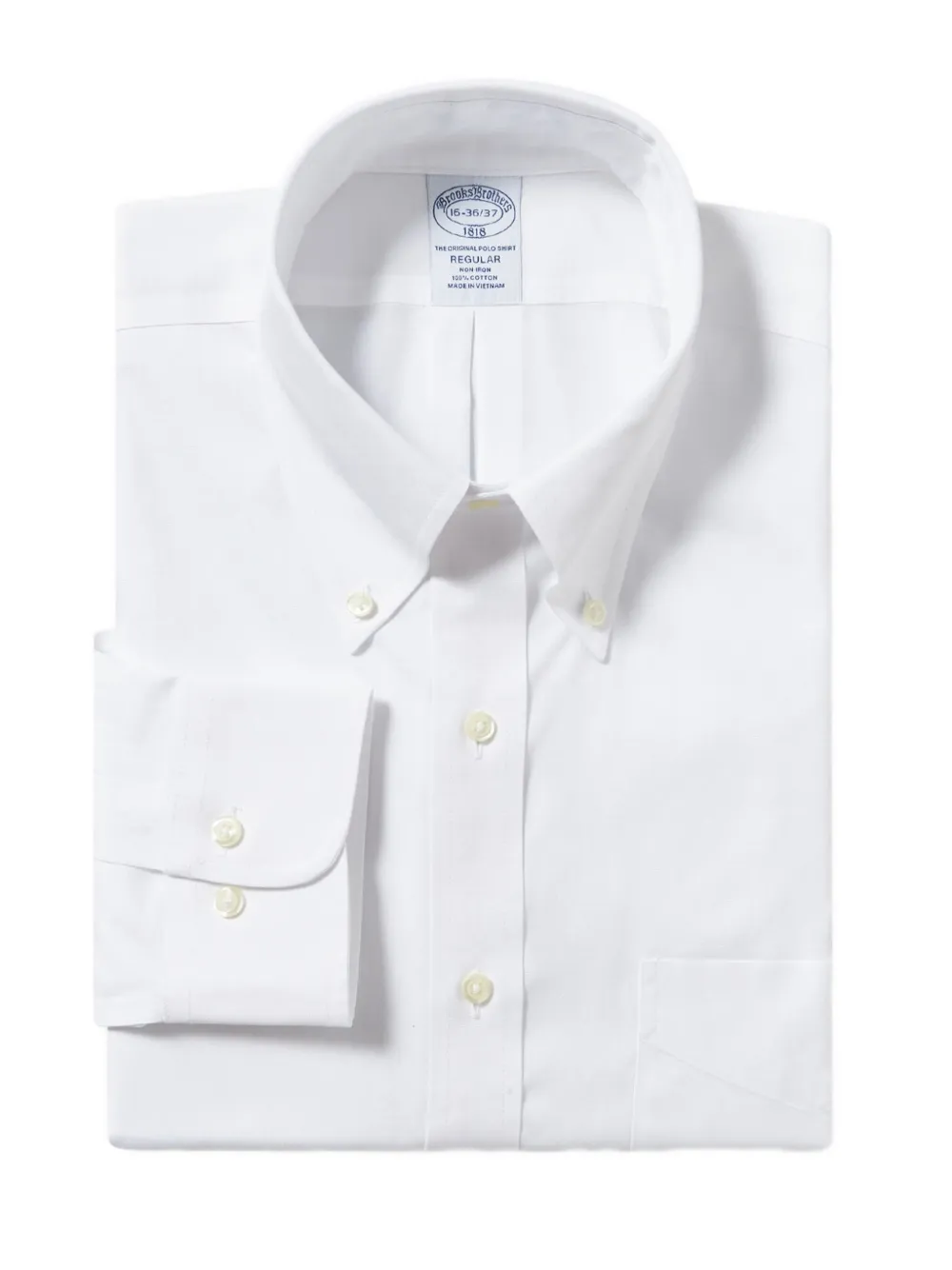 Brooks Brothers Overhemd met button-down kraag Wit