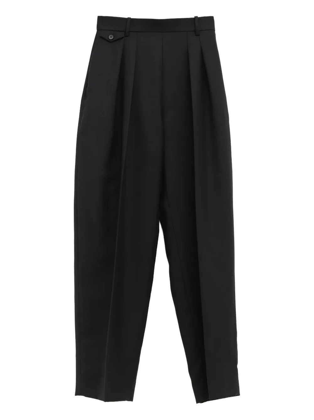 Khaite Dugan Button Pleated Trousers In Black