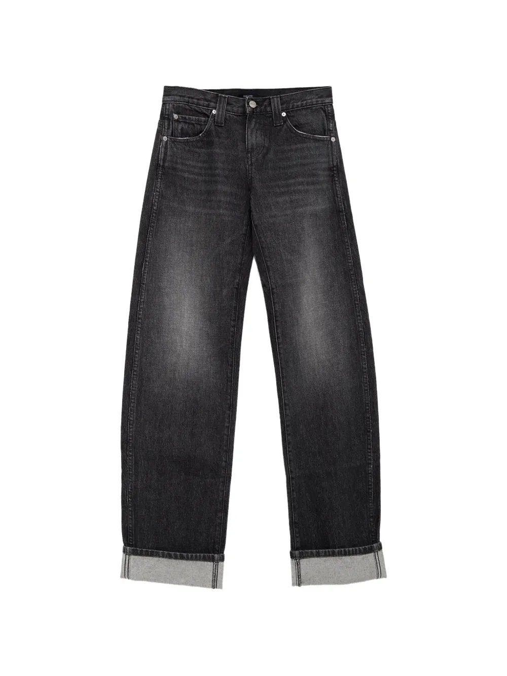 KHAITE cuffed denim jeans - Nero