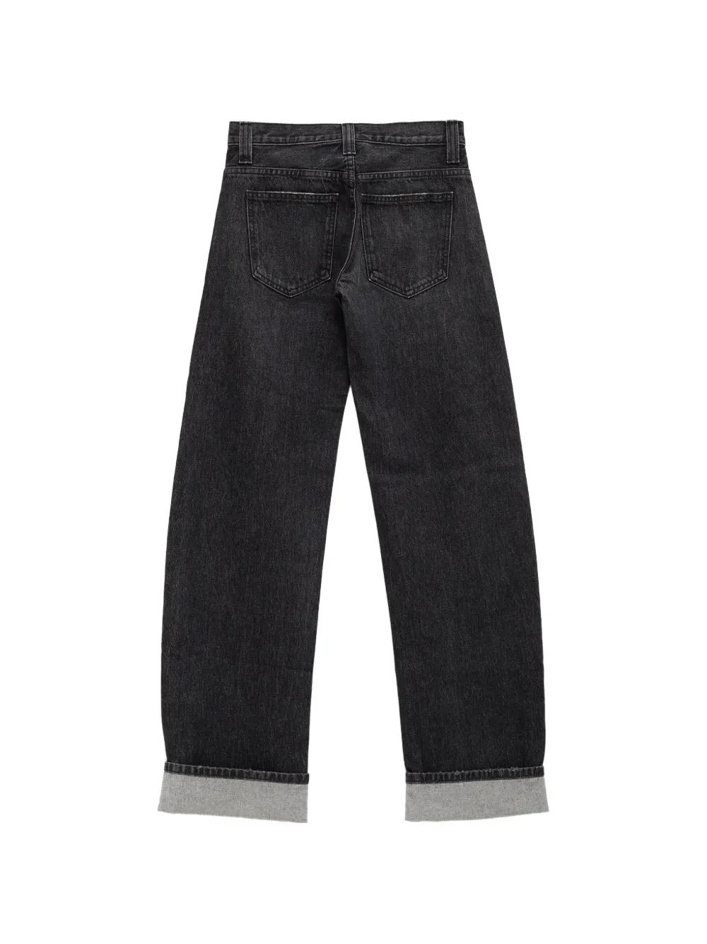 KHAITE cuffed denim jeans - Zwart