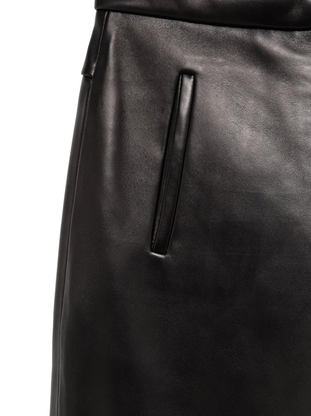 Panelled Leather Trousers