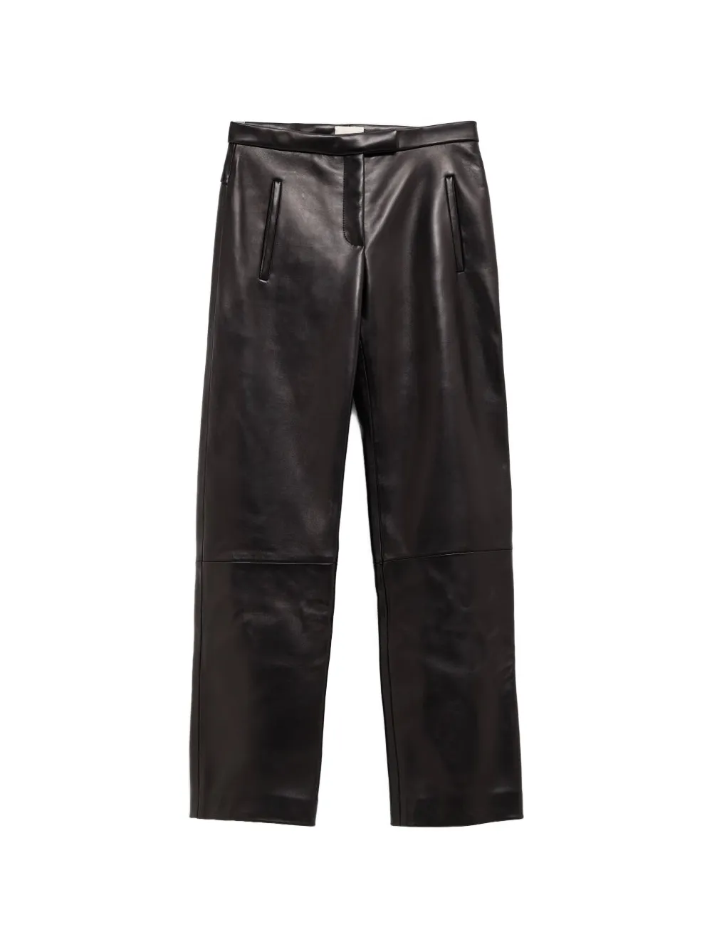 KHAITE panelled leather trousers - Nero