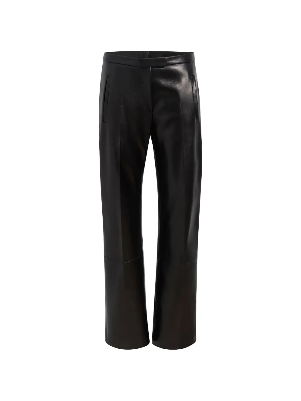 KHAITE Leren broek Zwart