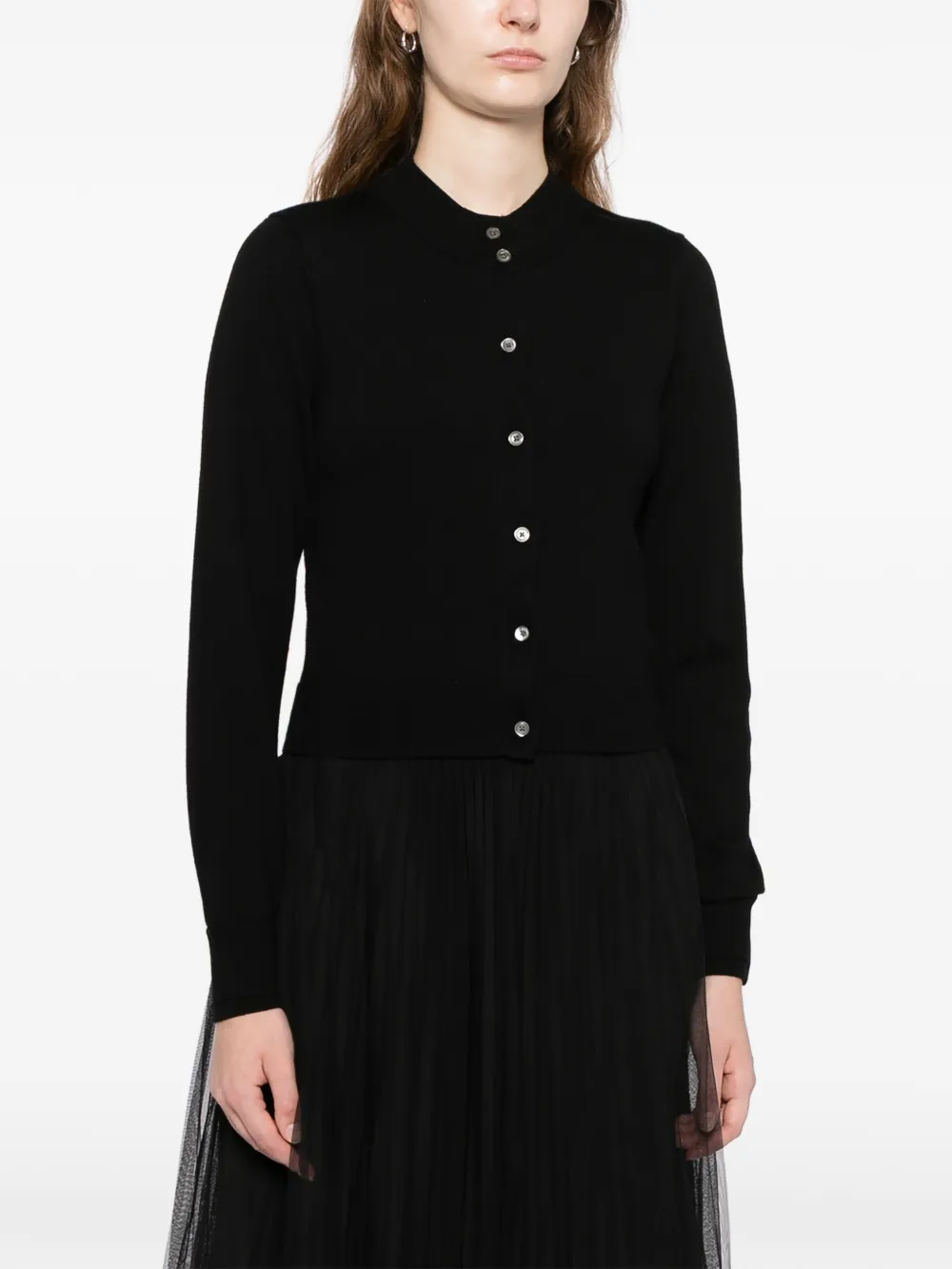  Rokh Layered Cardigan - Black 