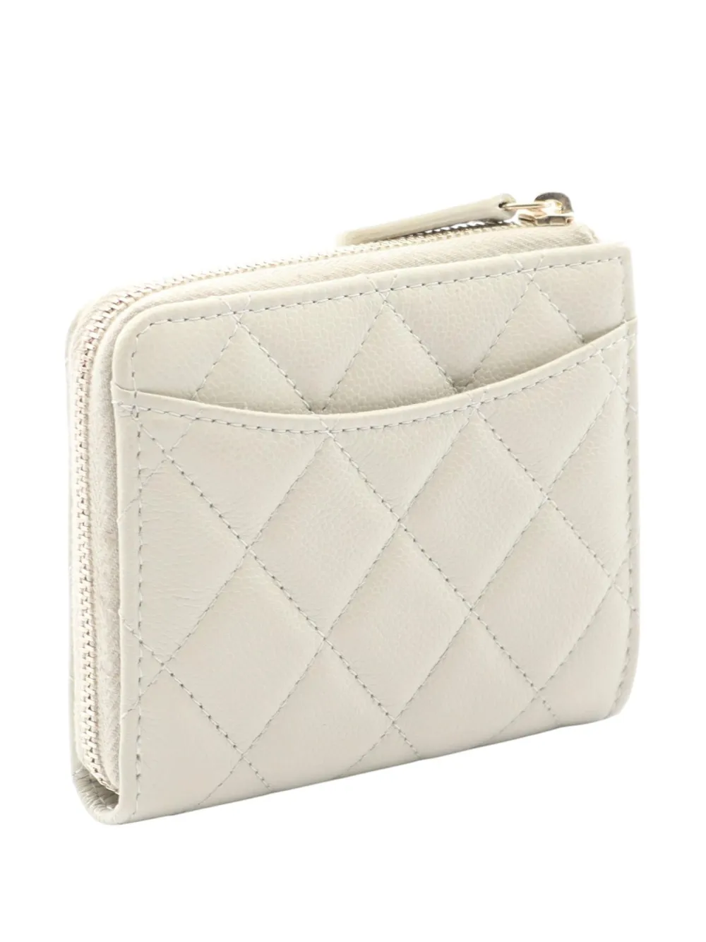 CHANEL Pre-Owned 2021-2025 CC Quilted Caviar Round Wallet small wallets | Image 2