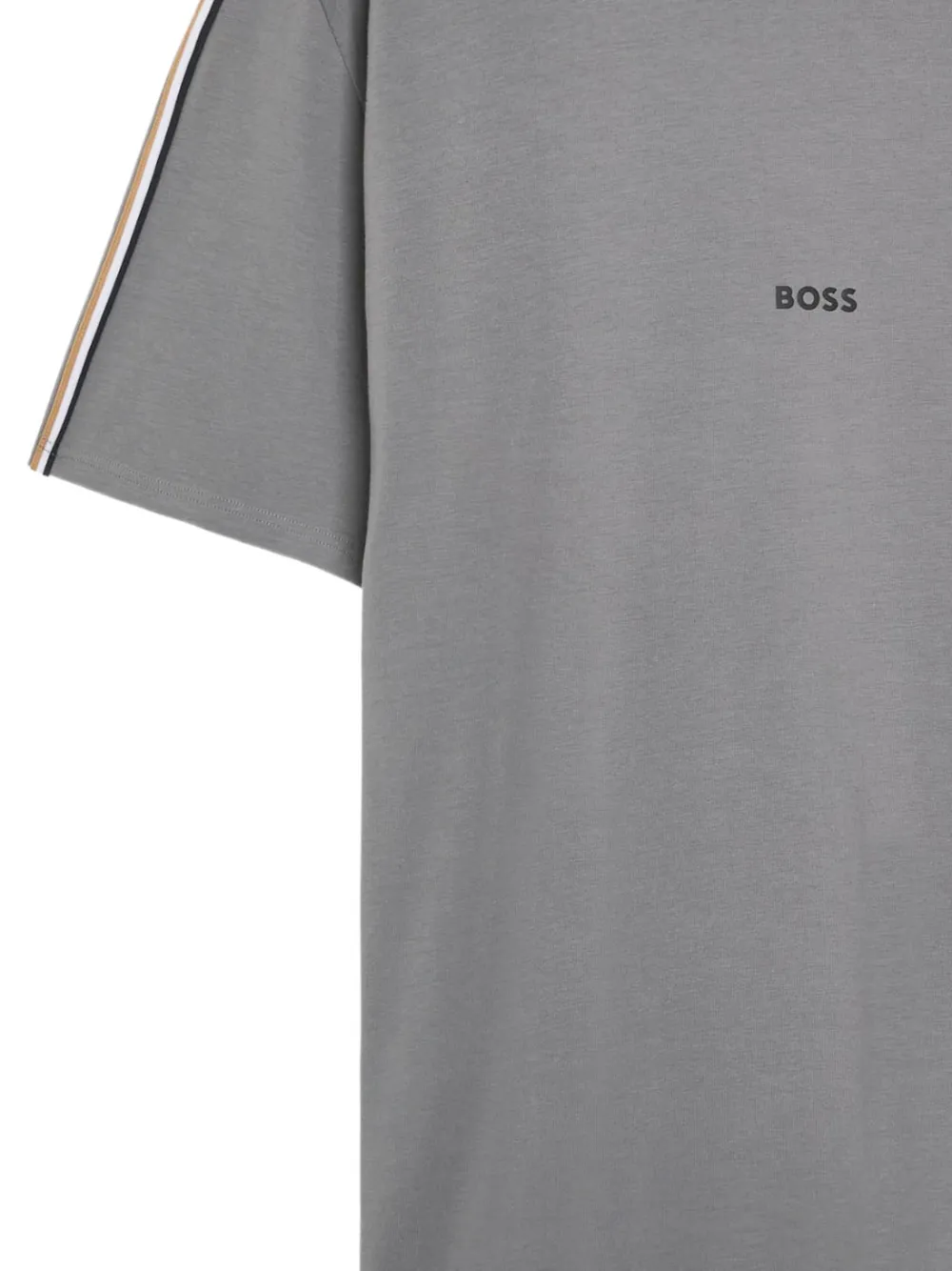 BOSS T-shirt met gestreept detail - Grijs